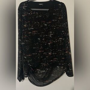 DKNY Black City Lights Women's Top